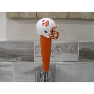 Tampa Bay Buccaneer Beer Tap Handle Throwback Football Helmet Kegerator Wood